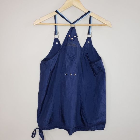 Sitka Medium Navy Blue Sleeveless Racer Back Tank Top Pockets - Picture 5 of 11